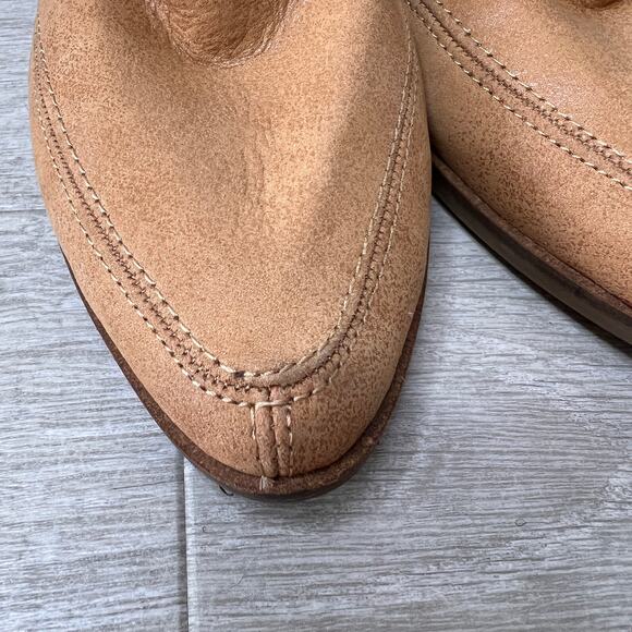 Lucky Brand Shoes Womens Size 10M Tan Mahzan Slip On Leather Suede Loafers - Picture 4 of 16